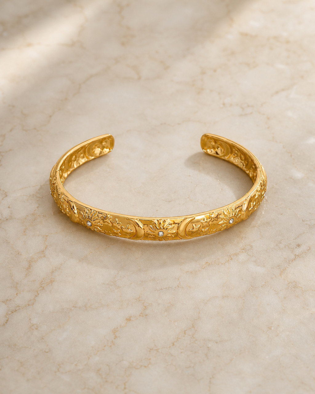 Celestial Cuff Bracelet in 18k Gold