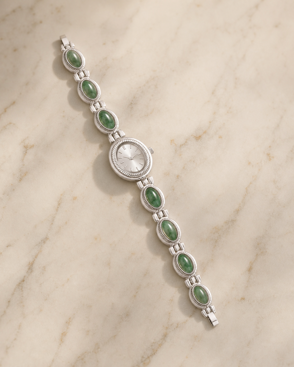Jade Bracelet Watch in Gold