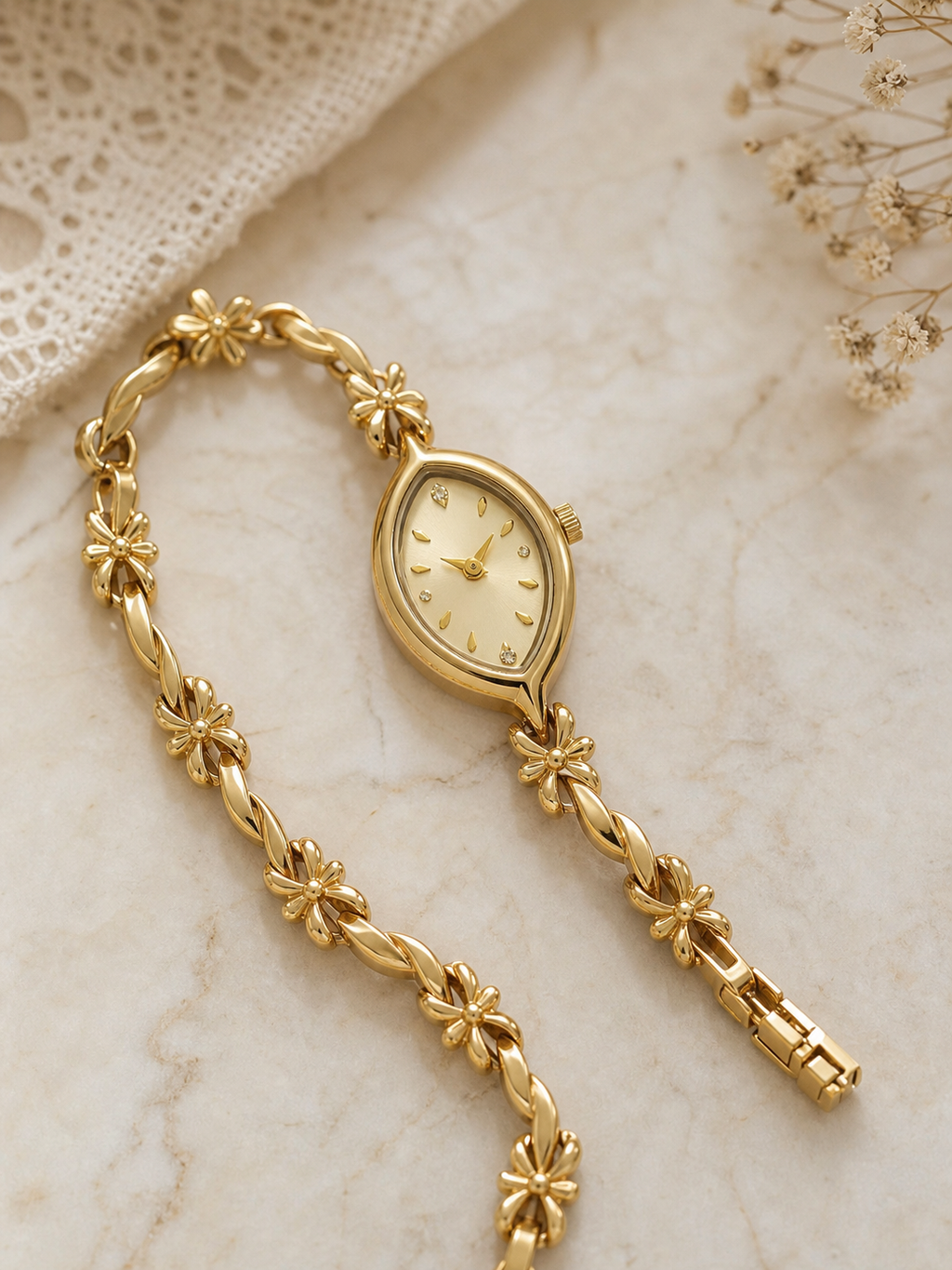 Petite Dial Watch in Gold