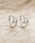 Crystal Nail Hoop Earrings