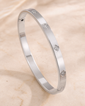 Floral Stacking Bangle in 18k Gold