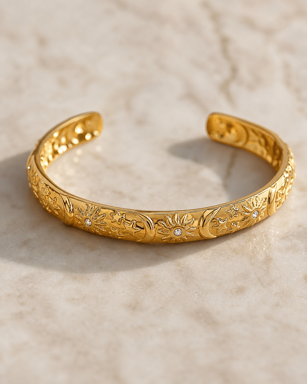 Celestial Cuff Bracelet in 18k Gold
