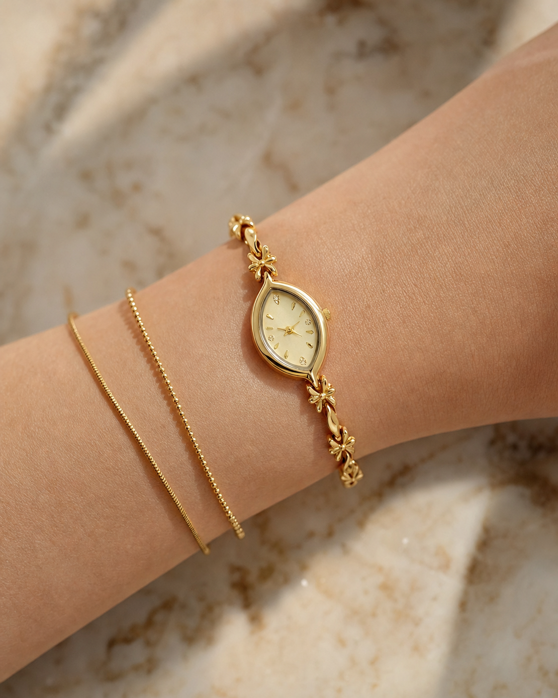Petite Dial Watch in Gold