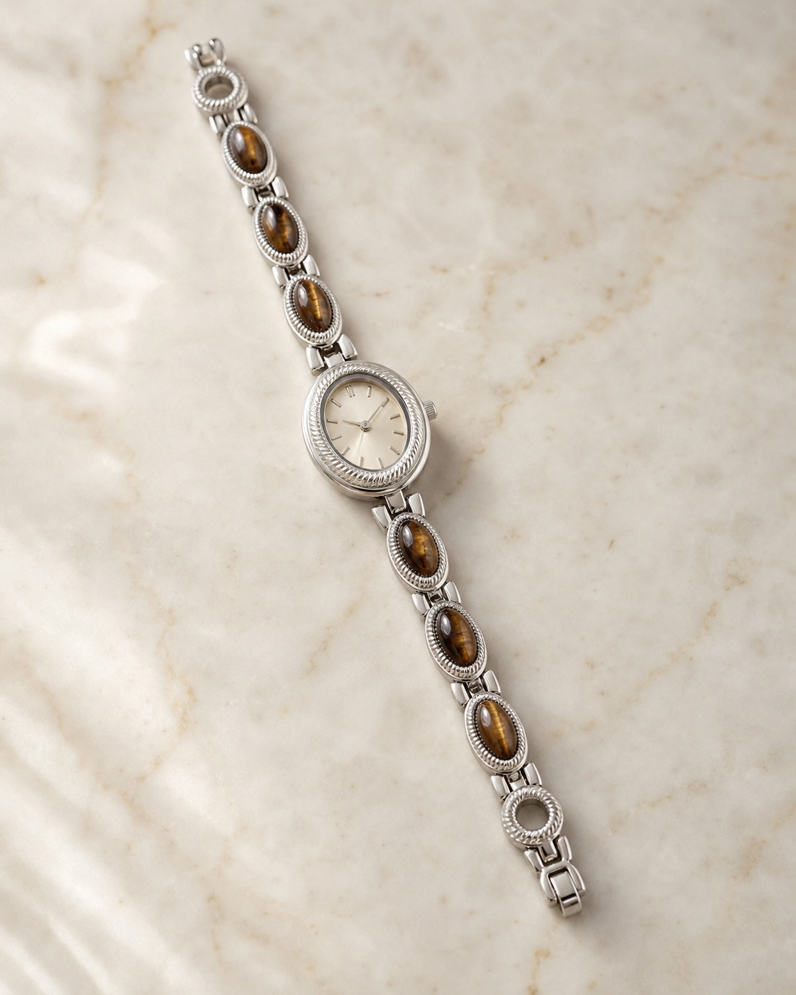 Jade Bracelet Watch in Gold