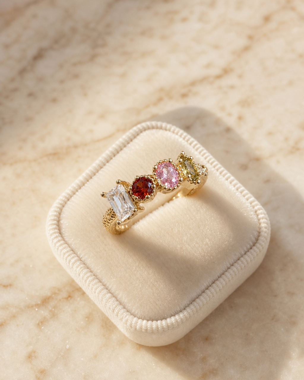 CZ Wedding Ring in Sterling Silver