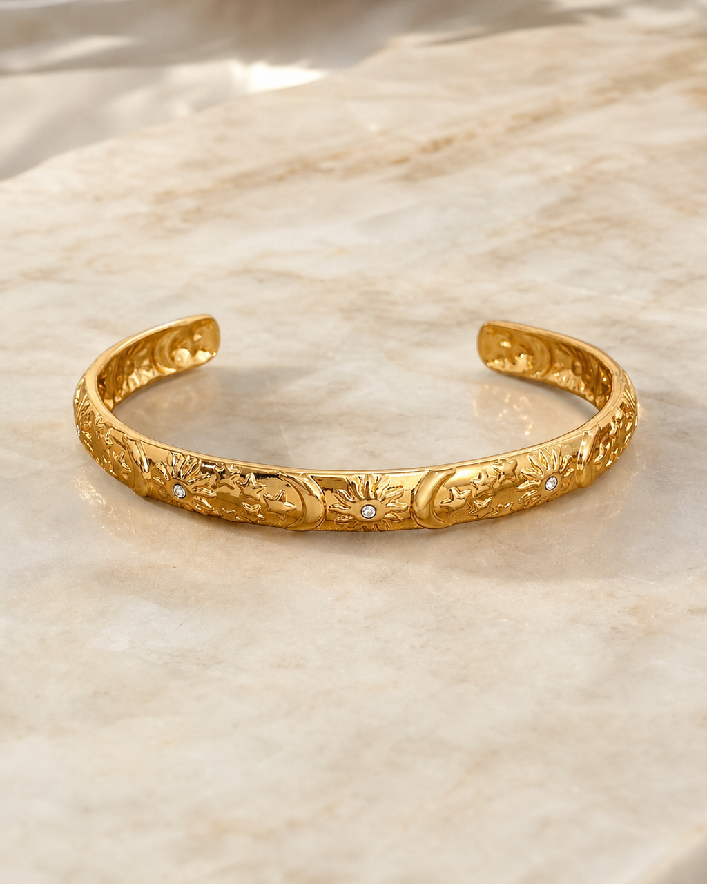 Celestial Cuff Bracelet in 18k Gold