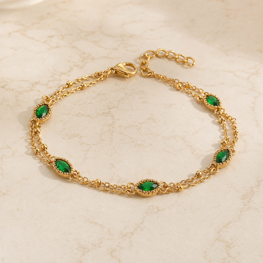Pavé Crystal Bracelet in 18k Gold