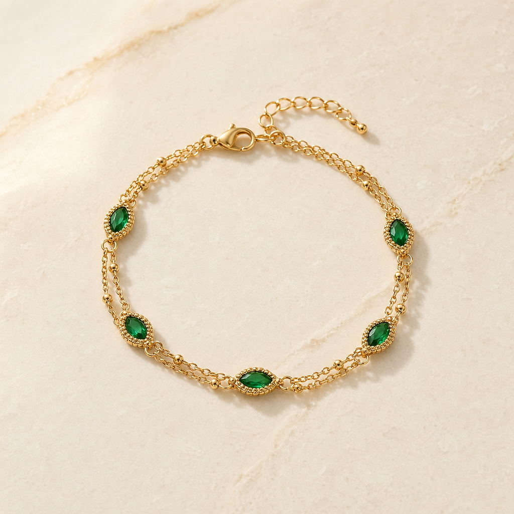 Pavé Crystal Bracelet in 18k Gold