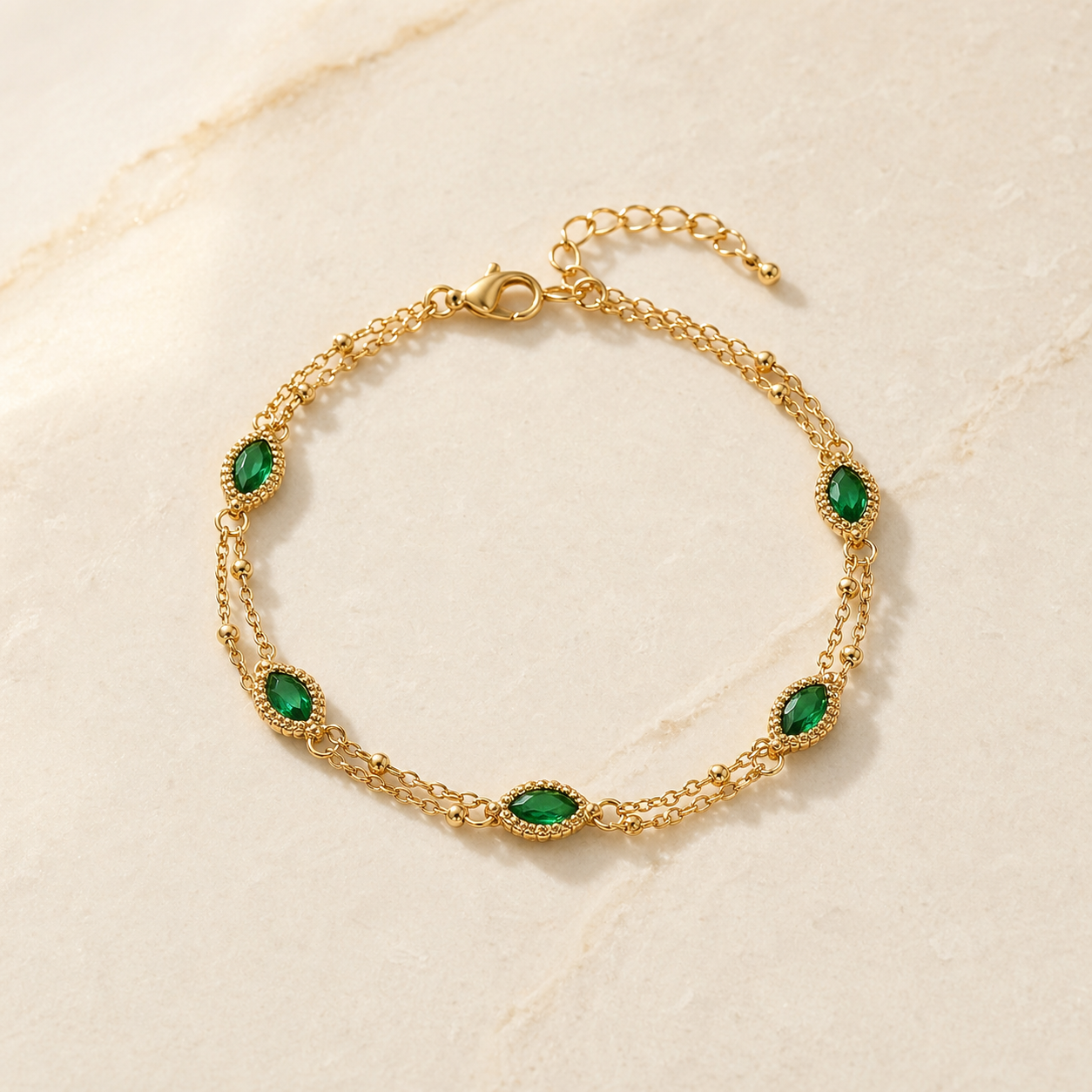 Pavé Crystal Bracelet in 18k Gold
