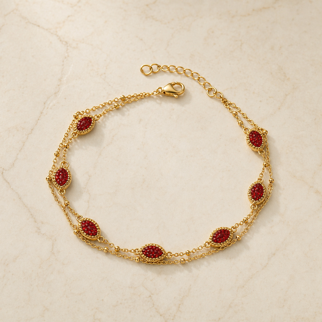 Pavé Crystal Bracelet in 18k Gold