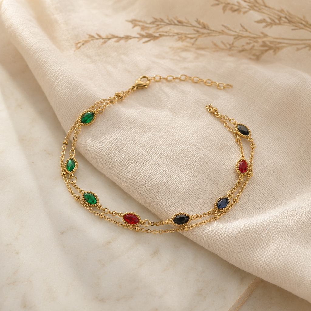 Pavé Crystal Bracelet in 18k Gold
