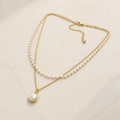 Pearl Layered Necklace in 18k Gold