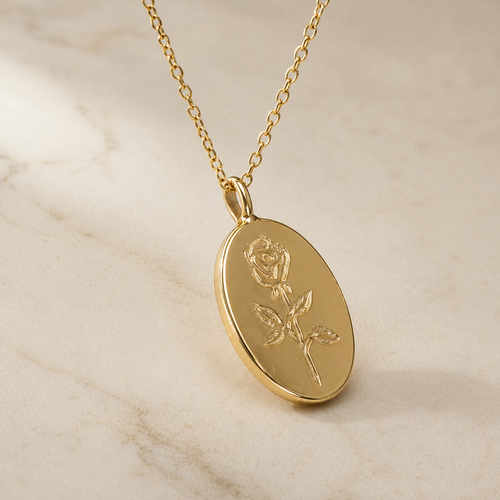 Cameo Bloom Pendant in 18k Gold
