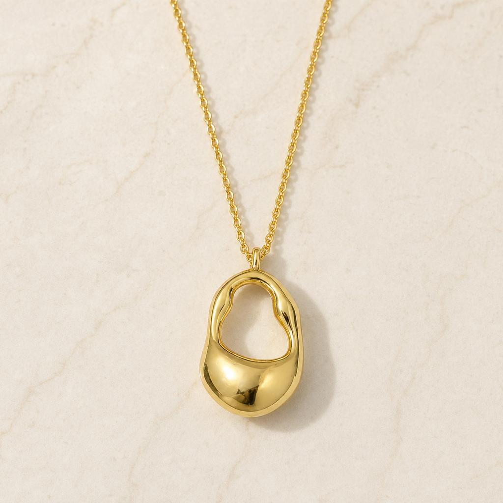 Sculpted Statement Pendant in 18k Gold