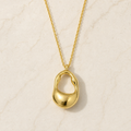 Sculpted Statement Pendant in 18k Gold