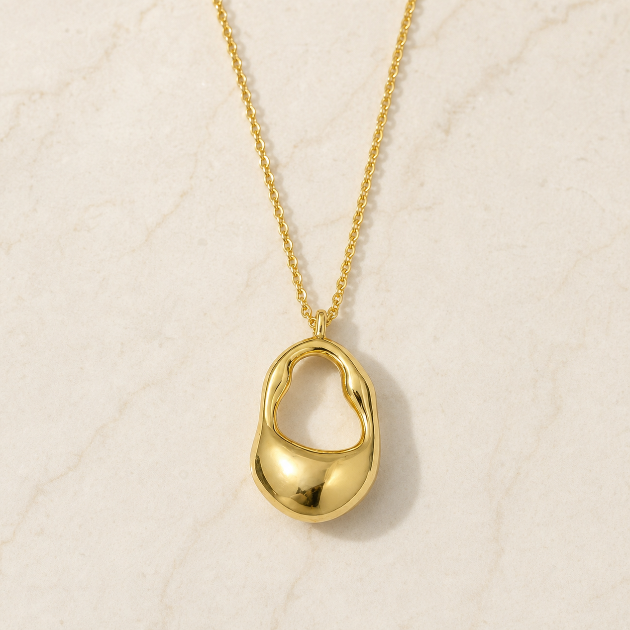 Sculpted Statement Pendant in 18k Gold