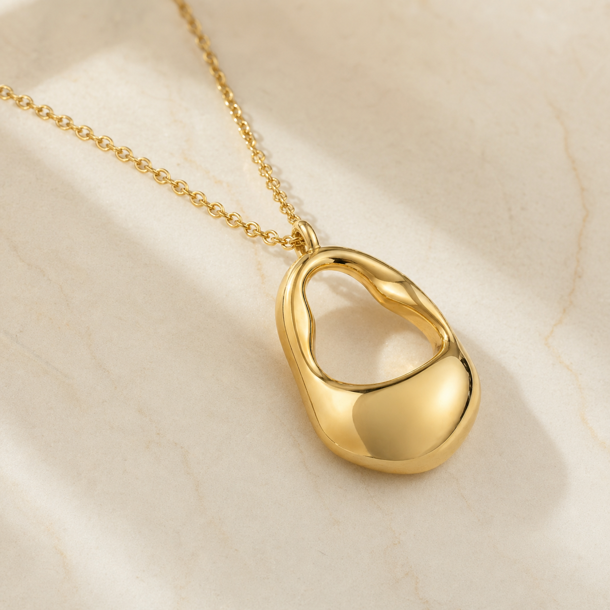 Sculpted Statement Pendant in 18k Gold