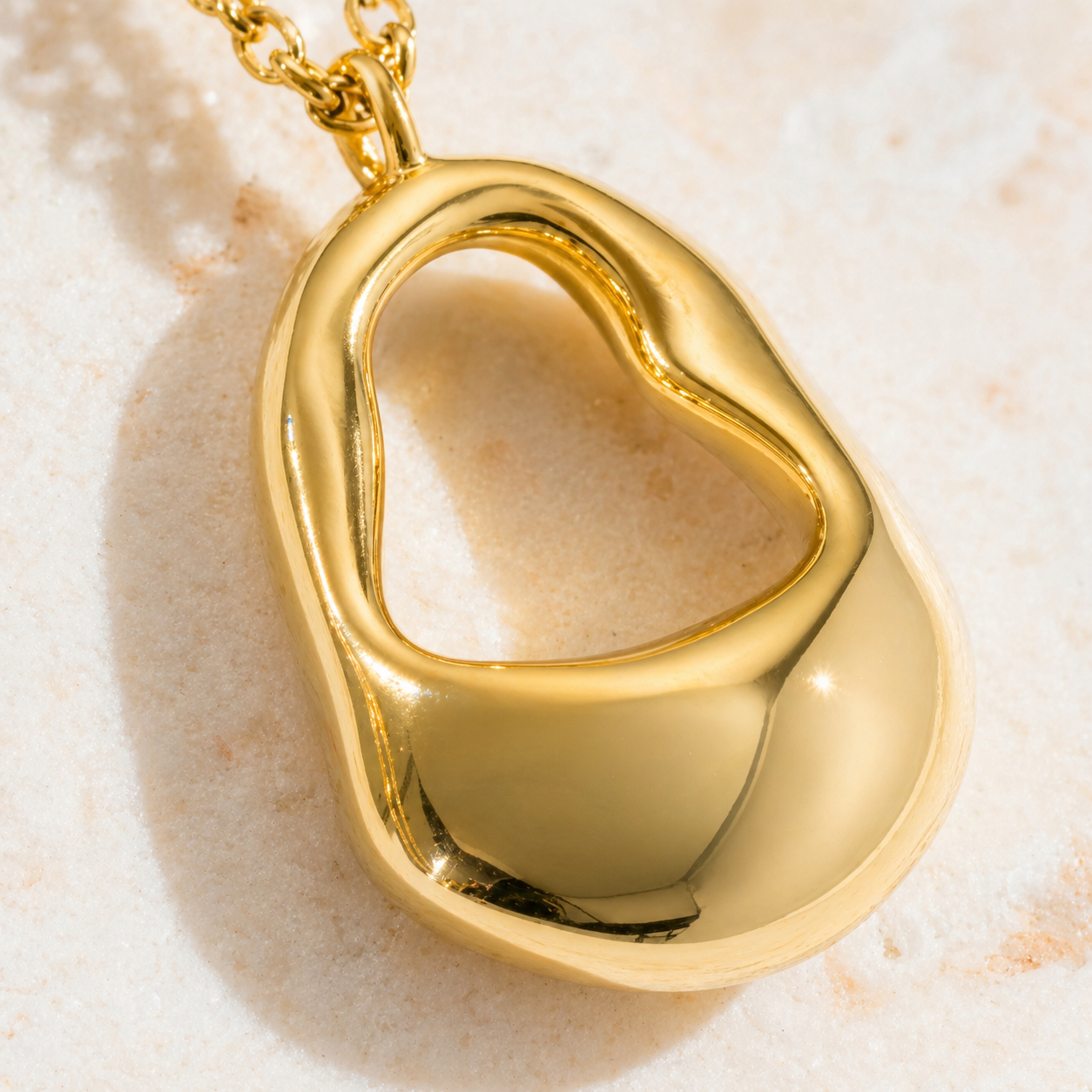 Sculpted Statement Pendant in 18k Gold