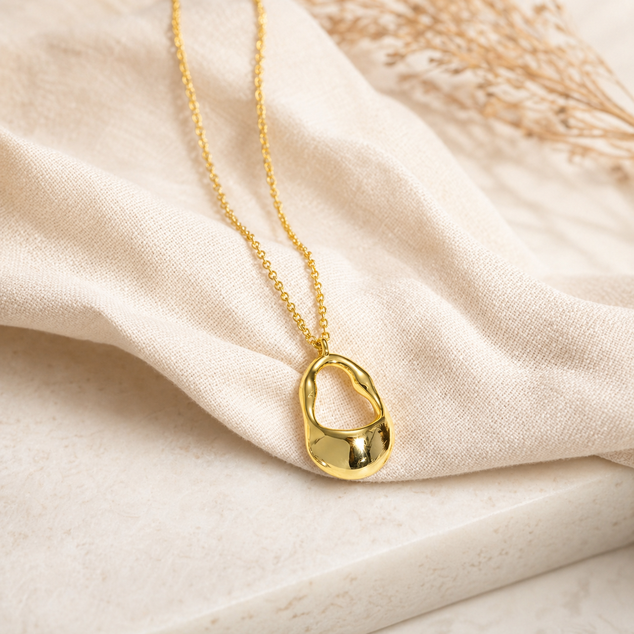 Sculpted Statement Pendant in 18k Gold