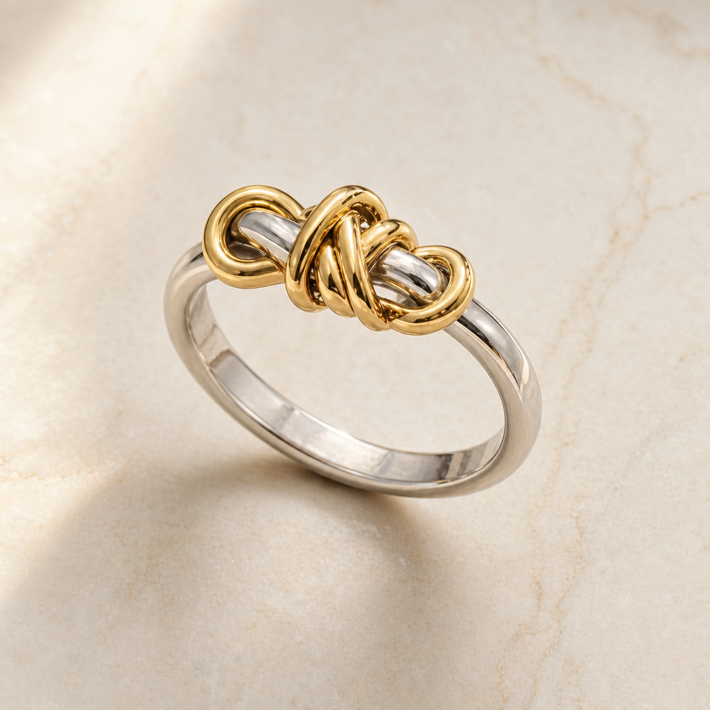 Two-Tone Wrap Ring in 18k Gold