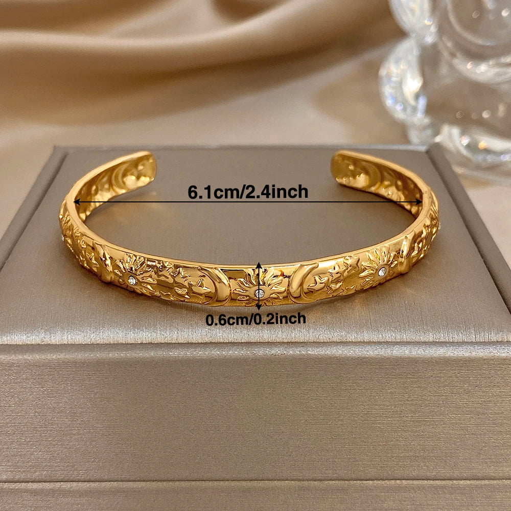 Celestial Cuff Bracelet in 18k Gold