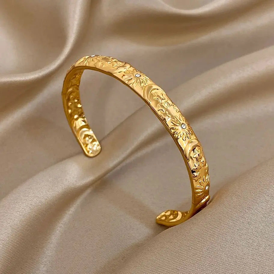 Celestial Cuff Bracelet in 18k Gold