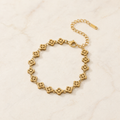 Etched Floral Bracelet in 18k Gold