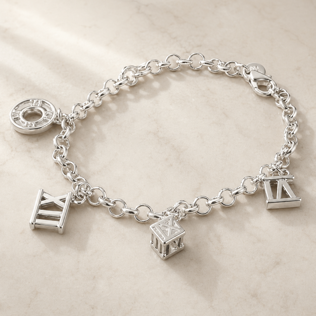 Charm Bracelet in Sterling Silver