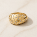 Pavé Zircon Eternity Ring in 18k Gold