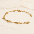 Quatrefoil Beaded Bracelet in 18k Gold